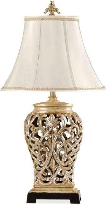 StyleCraft Open-Lace Scroll Table Lamp, Created for Macy's