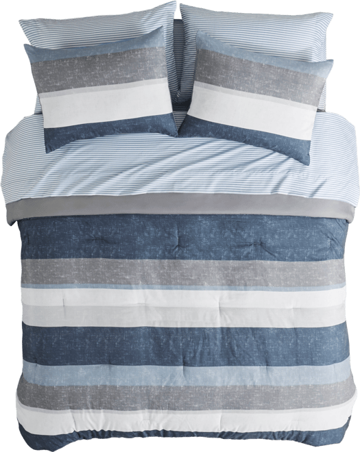 Jaxon Wide Stripe 7-Pc. Comforter Set, Queen