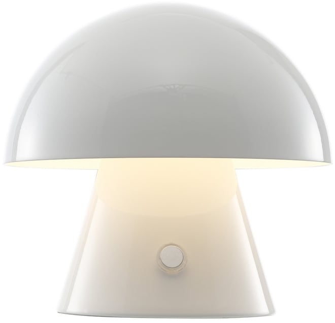 Porcini 7" Contemporary Bohemian Rechargeable, Cordless Iron Integrated Led Mushroom Table Lamp