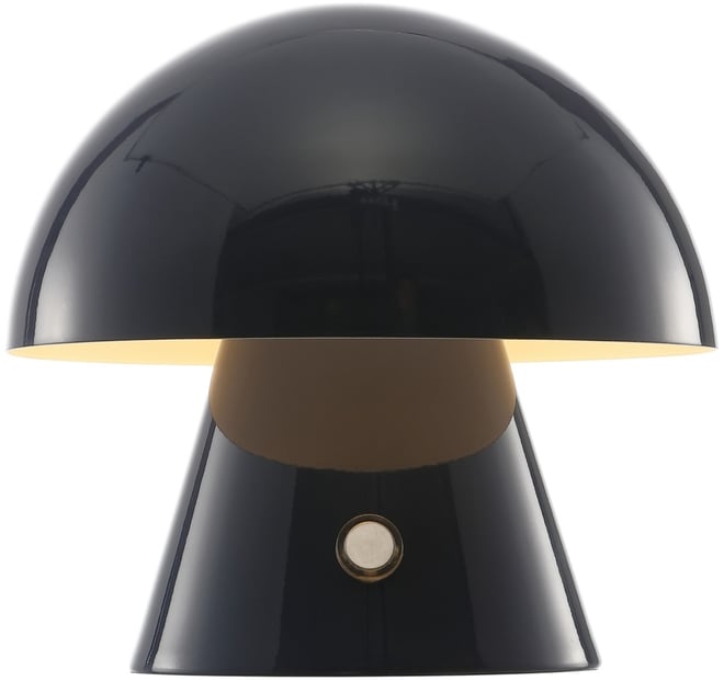 Porcini 7" Contemporary Bohemian Rechargeable, Cordless Iron Integrated Led Mushroom Table Lamp