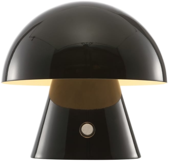 Porcini 7" Contemporary Bohemian Rechargeable, Cordless Iron Integrated Led Mushroom Table Lamp