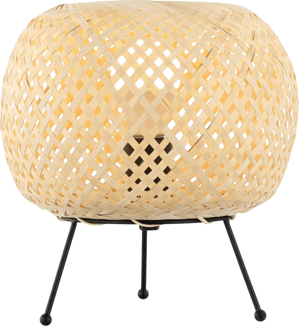 Palma 10.75" Bohemian Rustic Iron, Rattan Led Mini Table Lamp with Smart Bulb