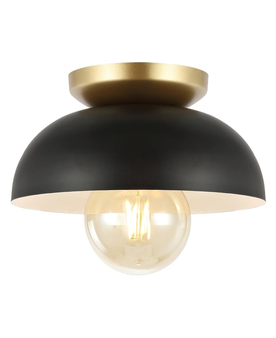 Paulina 8.5" 1-Light Classic Industrial Iron Led Flush Mount