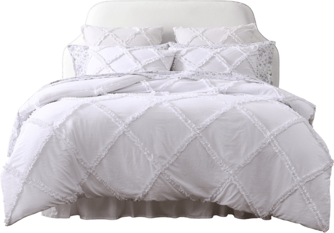Norah Solid Microfiber 3 Piece Comforter Set, King