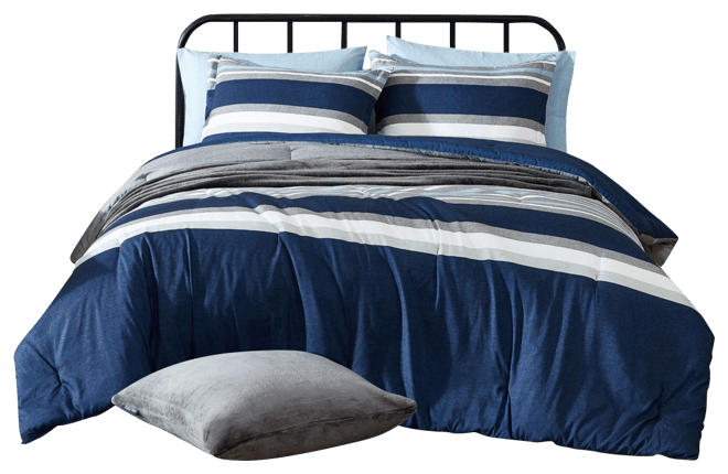 Heathered Block Reversible 2 Piece Comforter Set, Twin/Twin Xl