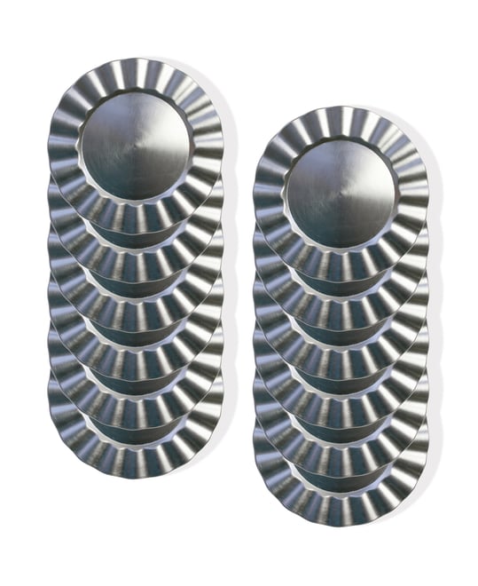 Round Ruffled Charger Plate 12 Piece Dinnerware Set, Service for 12