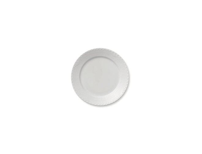 White Fluted Half Lace Dinner Plate