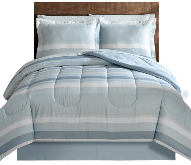 Austin 8-Pc. Reversible Bedding Sets - Blue