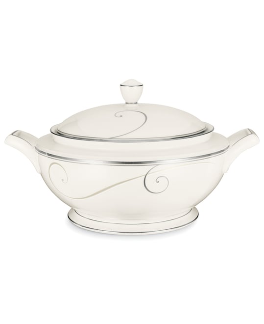 Dinnerware, Platinum Wave Covered Vegetable Bowl