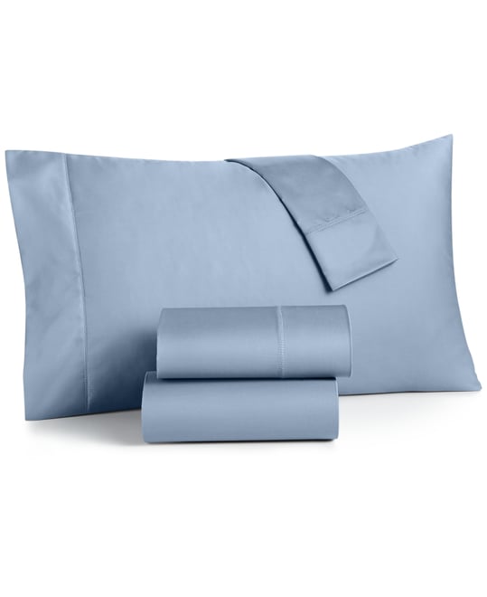 Solid 550 Thread Count 100% Cotton 4-Pc. Sheet Set, Queen, Exclusively at Macy's