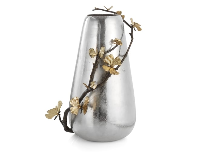 Butterfly Ginkgo Centerpiece Vase