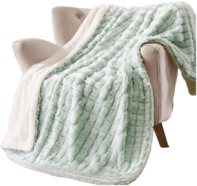 Royal Luxe Reversible Micromink to Faux Sherpa Tie Dye Throw 50 x 60
