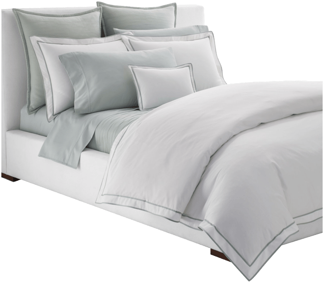 Spencer Sateen Border Duvet Cover, Full/Queen