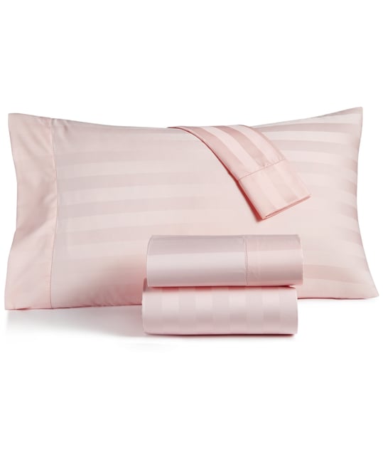 1.5" Stripe 550 Thread Count 100% Cotton 4-Pc. Sheet Set, Full, Exclusively at Macy's