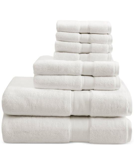 Luxury Zero Twist Cotton 8-Pc. Bath Towel Set