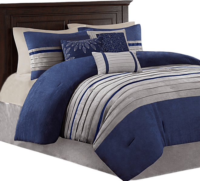 Palmer Faux-Suede 7-Pc. Comforter Set, King