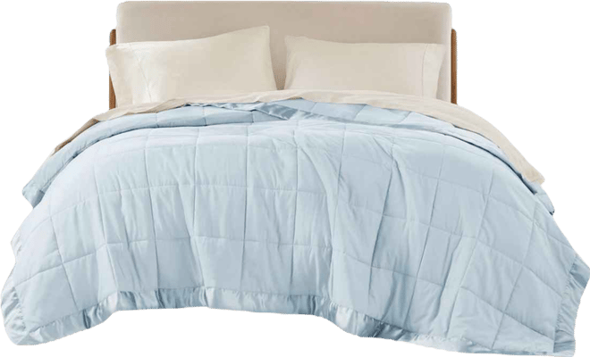 Windom Lightweight Down Alternative Satin Trim Blanket, King
