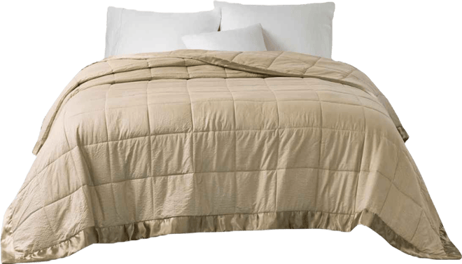 Cambria Oversized Down Alternative Satin Trim Blanket, King