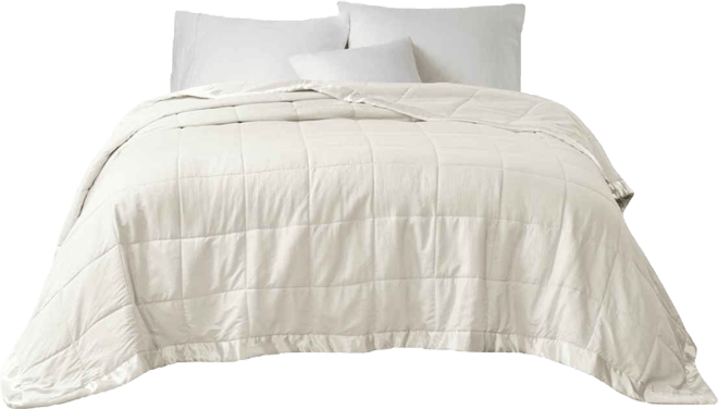 Cambria Oversized Down Alternative Satin Trim Blanket, King