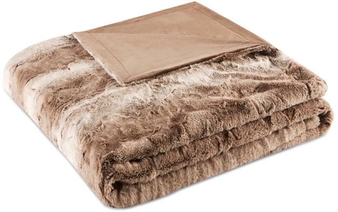 Zuri Faux-Fur Throw, 60" x 70"