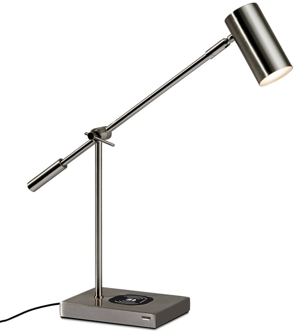Collette Led Desk Lamp with Wireless Air Charger & Usb Port