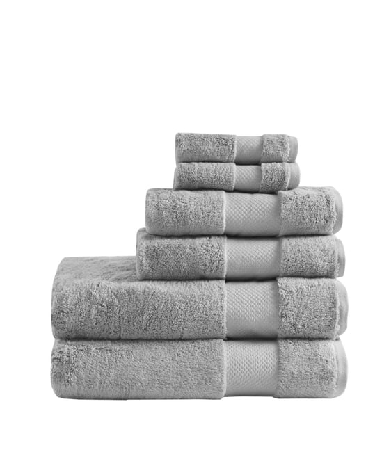 RALPH LAUREN DARK top GRAY 6 PIECE BATH TOWEL SET