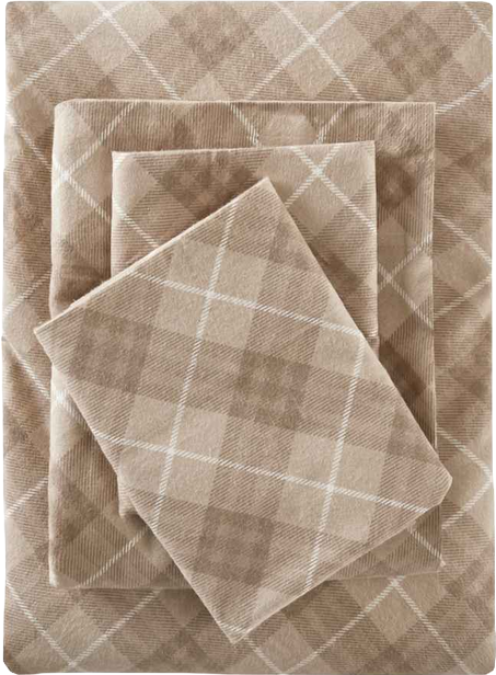 Novelty Printed Cotton Flannel 4-Pc. Sheet Set, California King