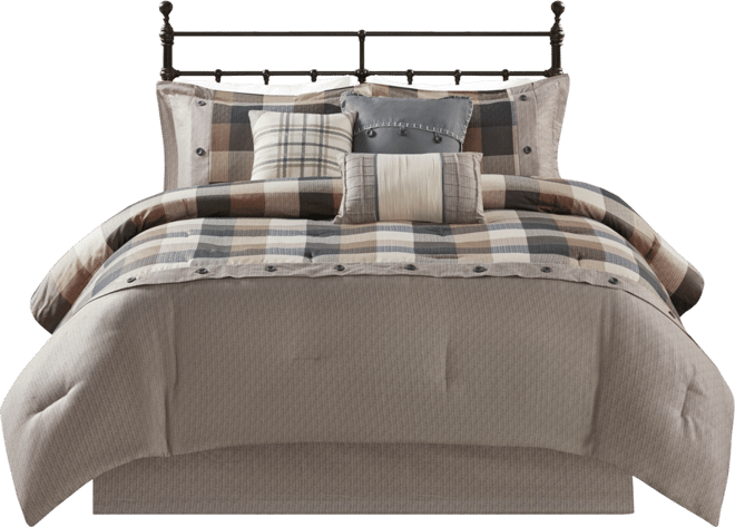 Ridge Herringbone 7-Pc. Comforter Set, King