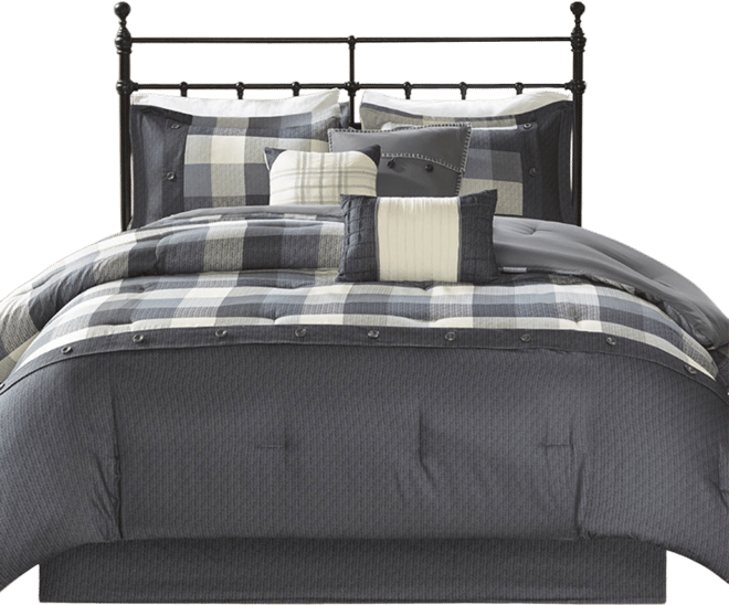 Ridge Herringbone 7-Pc. Comforter Set, Queen