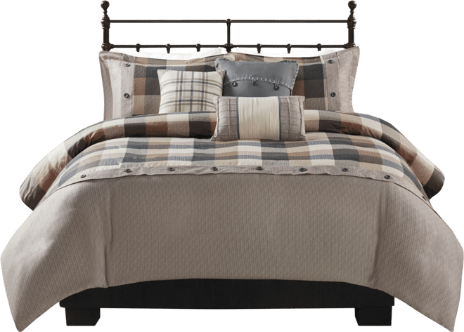 Ridge Herringbone 6-Pc. Duvet Cover Set, King/California King