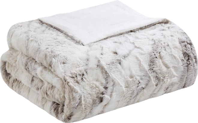 Sachi Faux-Fur Throw, 60" x 70"