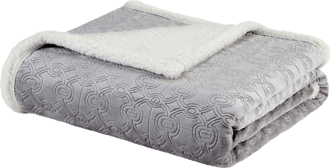 Elma Embossed Plush Throw, 60" x 70"