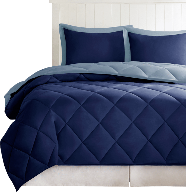 Essentials Larkspur Reversible 3-Pc. Comforter Set, King