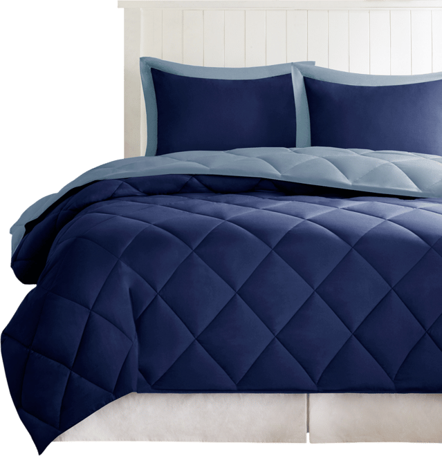 Essentials Larkspur Reversible 3-Pc. Comforter Set, Full/Queen