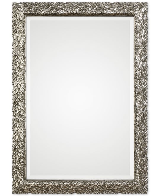 Evelina Silver Leaves Mirror