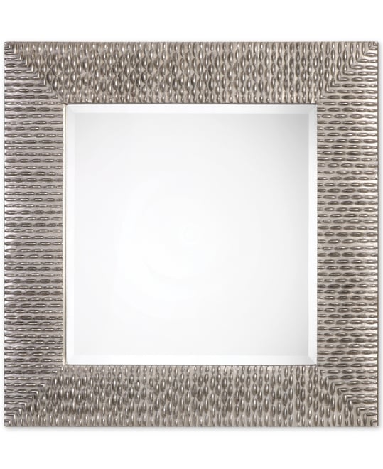 Cressida Distressed Silver Square Mirror
