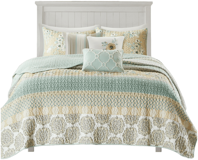 Willa Cotton Sateen 6-Pc. Quilt Set, Full/Queen