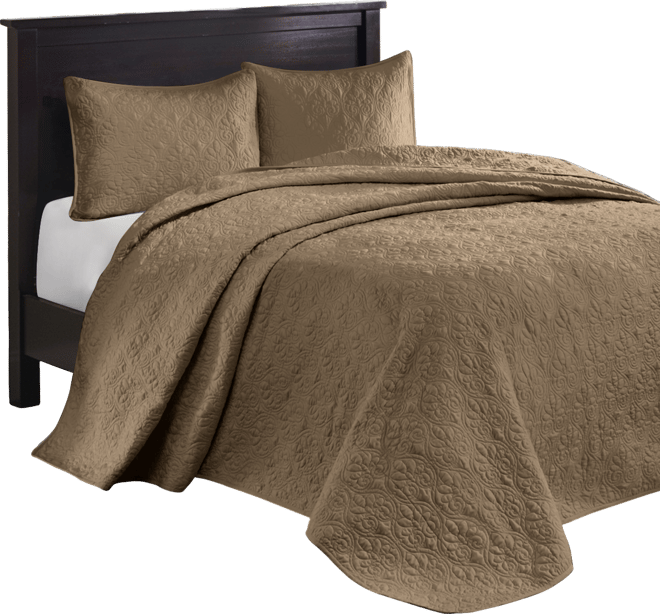 Quebec Quilted 3-Pc. Bedspread Set, Queen
