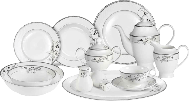 Viola 57-Pc. Dinnerware Set, Service for 8