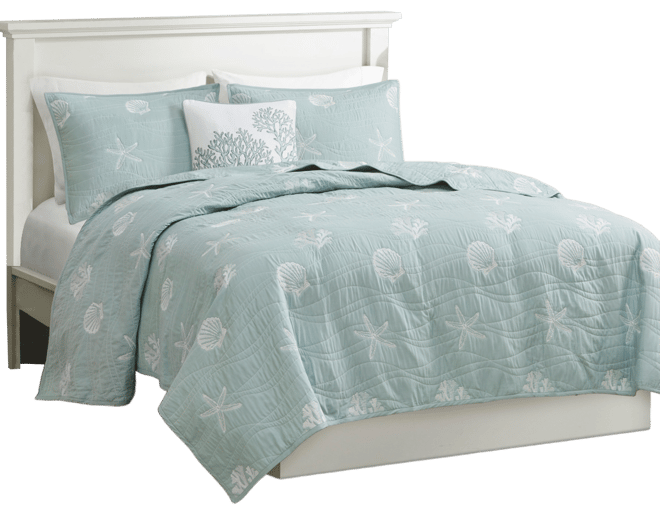 Seaside Reversible 4-Pc. Quilt Set, Full/Queen