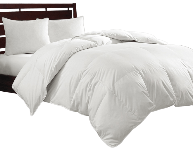 Royal Luxe White Goose Feather & Down All Season Over shops Filled King Comforter