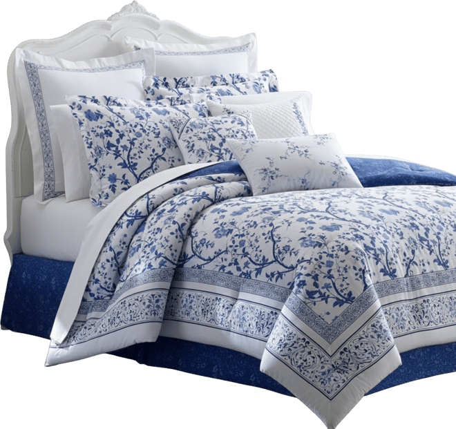 Charlotte Cotton Reversible 4 Piece Comforter Set, Queen