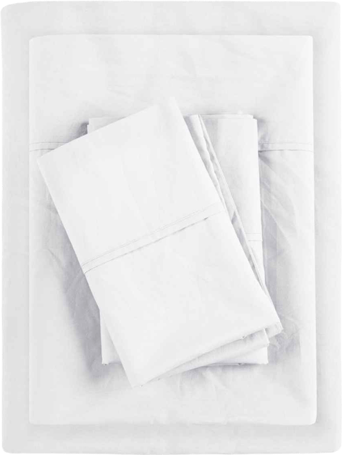 Peached Cotton Percale 4-Pc. Sheet Set, Queen