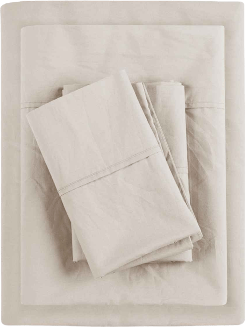 Peached Cotton Percale 4-Pc. Sheet Set, Queen