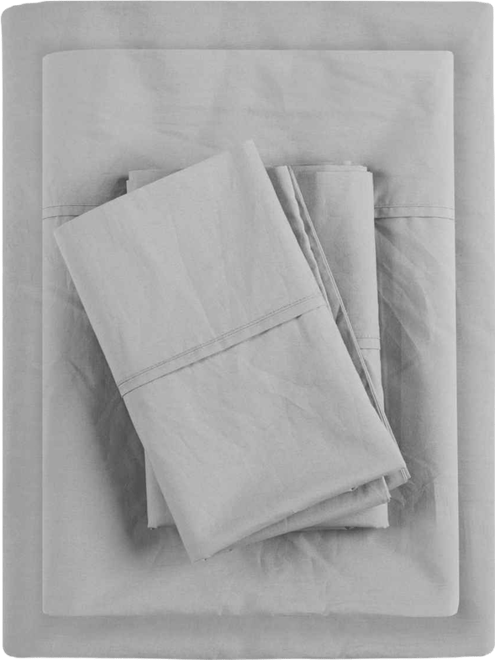Peached Cotton Percale 4-Pc. Sheet Set, Queen