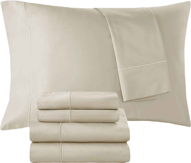 600 Thread Count Pima Cotton Sateen 4-Pc. Sheet Set, Queen