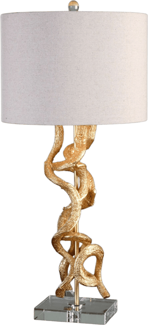 Twisted Vines Gold Table Lamp