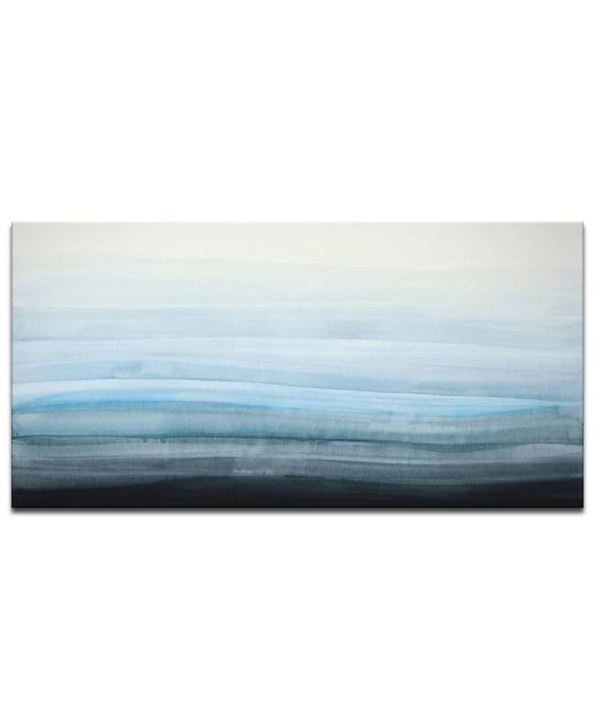 , 'Ocean Depths' Abstract Canvas Wall Art, 18x36"