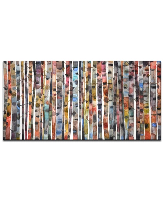 , 'Birch Forest' Abstract Canvas Wall Art Set,24x48"