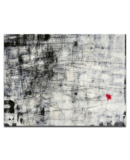 , 'Released' Abstract Black and White Canvas Wall Art, 30x40"